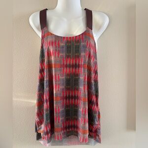 prAna Tonga Geometric T-Strap Tank Top Size L